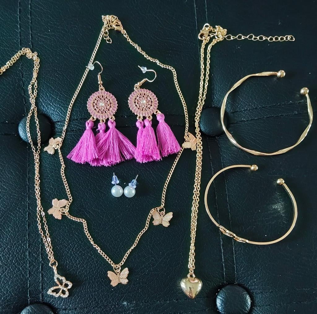 Lot bijoux fantaisie, Bijoux, Sacs & Beauté, Neuf, Enlèvement ou Envoi, Acier, Autres types