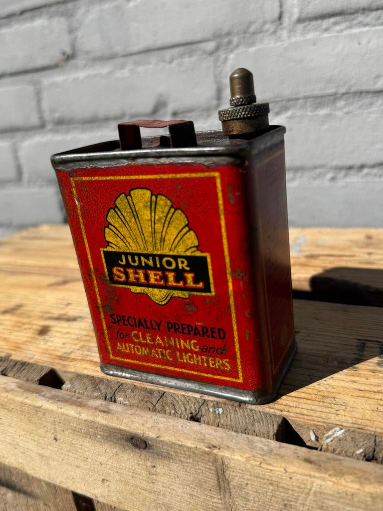 Bidon d'huile rare SHELL Junior, Collections, Enlèvement ou Envoi, Utilisé, Autre, Autres marques
