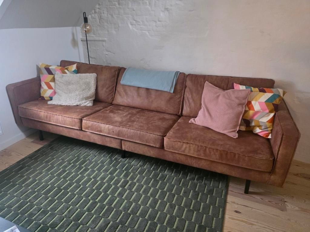 3 zits bank van het merk BePure cognac kleur leerlook, Maison & Meubles, Canapés | Coins salons complets, Enlèvement, Comme neuf