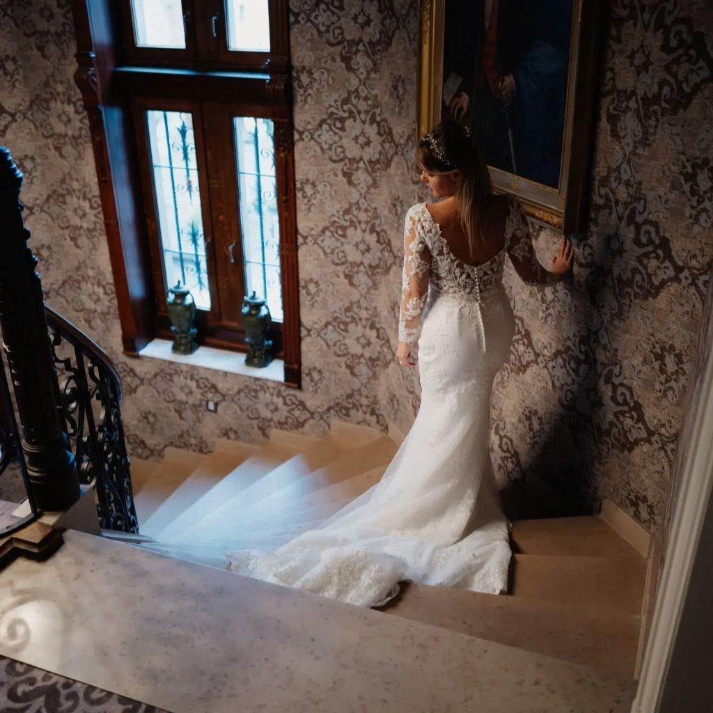 Trouwjurk Medium, Kleding | Dames, Trouwkleding en Trouwaccessoires, Zo goed als nieuw, Trouwjurk, Ophalen