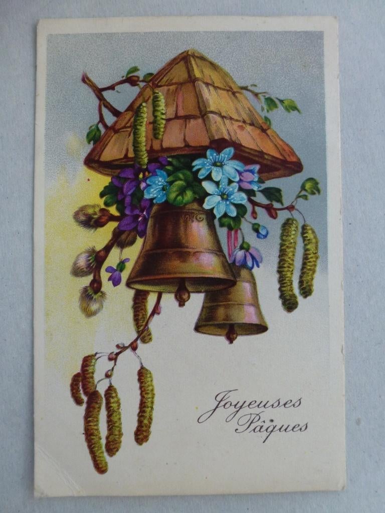 Carte postale ancienne de Pâques Joyeuses Pâques 1938, Collections, Cartes postales | Thème, Enlèvement ou Envoi, 1920 à 1940