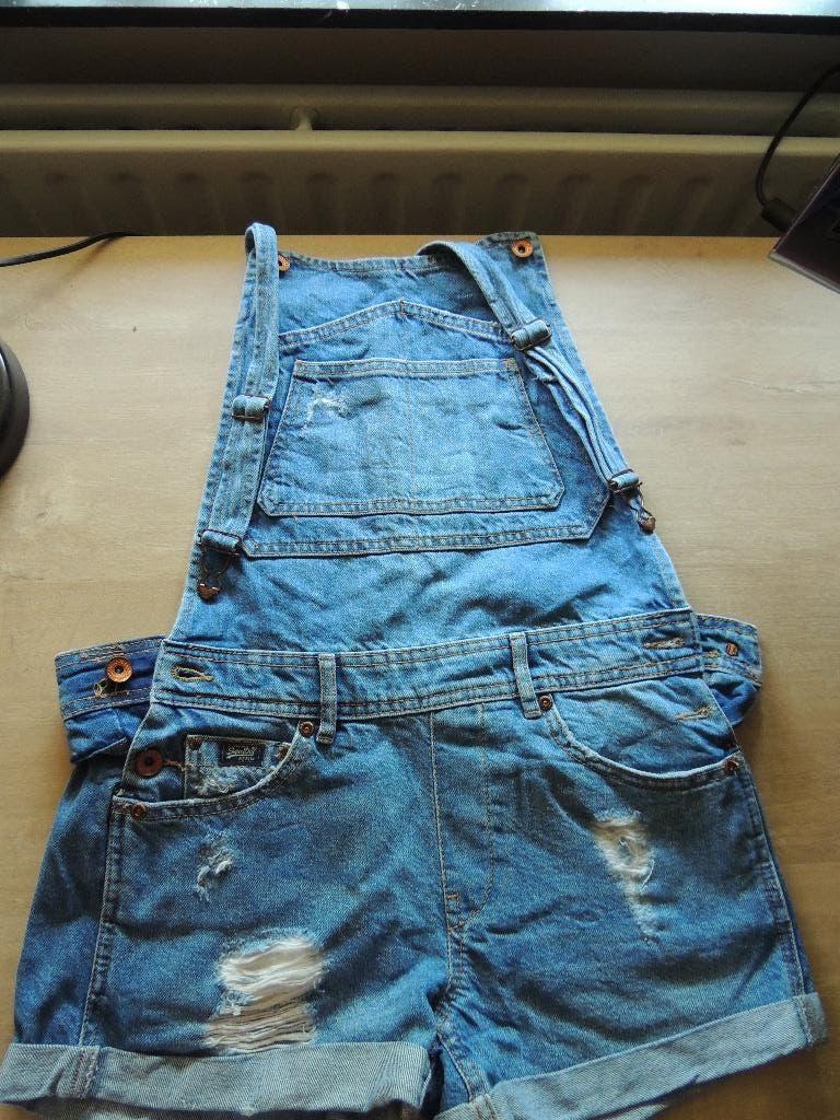 Jeans salopette - SuperDry, Kleding | Dames, Spijkerbroeken en Jeans, Ophalen of Verzenden, Zo goed als nieuw, W27 (confectie 34) of kleiner