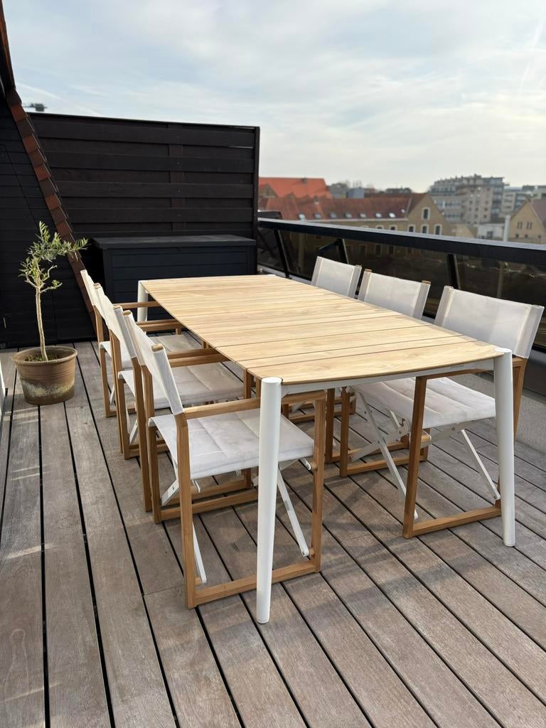 Diphano Icon teak tuintafel 226 x 104 H75 als nieuw, Ophalen, Zo goed als nieuw