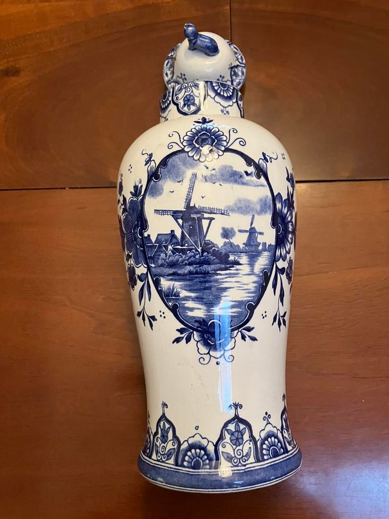 Delft blauwe pot hoogte 32 cm, Antiek en Kunst, Ophalen