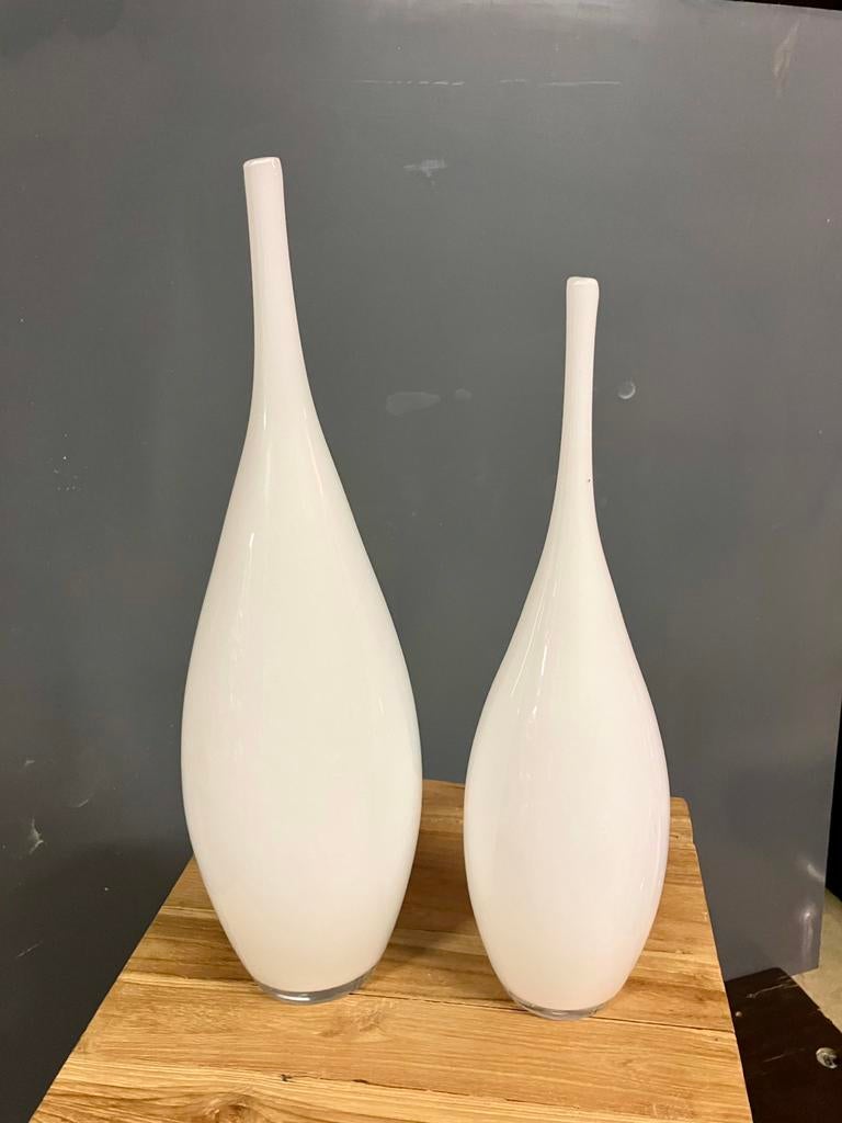 Verschillende hoogglans vazen, Ophalen, Gebruikt, Glas, Minder dan 50 cm