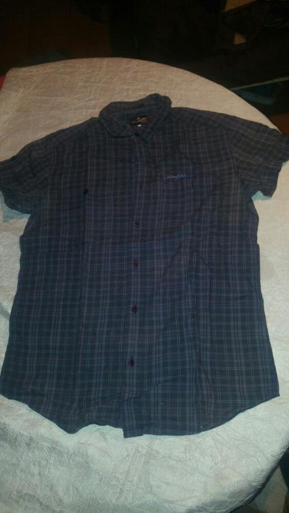 Vintage chemise jeans wrangler slim fit L india, Enlèvement ou Envoi, Porté