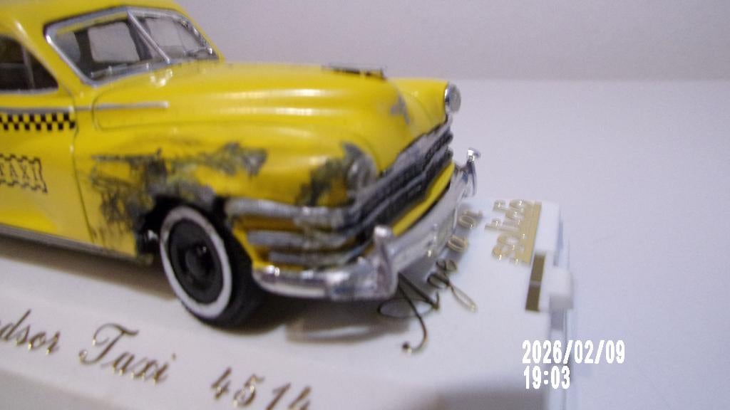 !UNIQUE! NY TAXI WINDSOR ACCIDENTE.SOLIDO 1/43 VITRINE ORIG., Enlèvement ou Envoi, Utilisé, Voiture, Solido