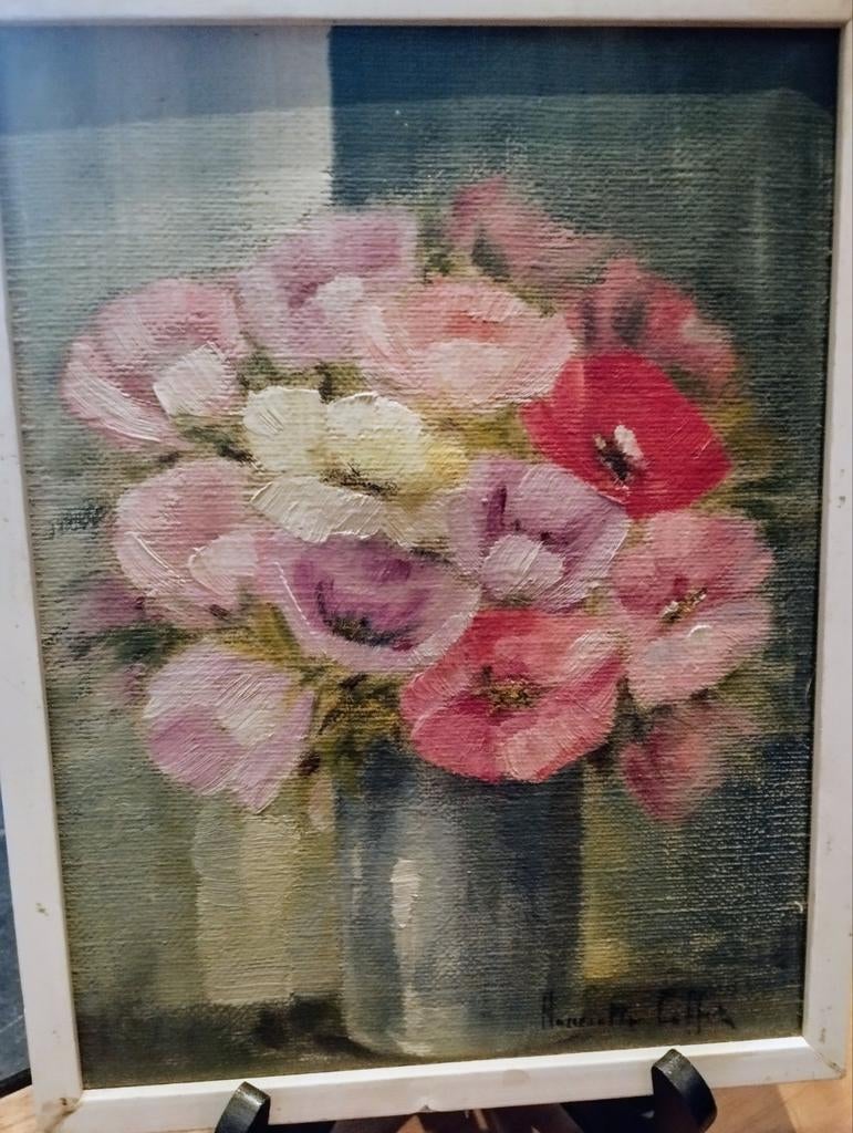 Toile signée HENRIETTE COFFEZ artiste belge côté 1925/2017, Enlèvement