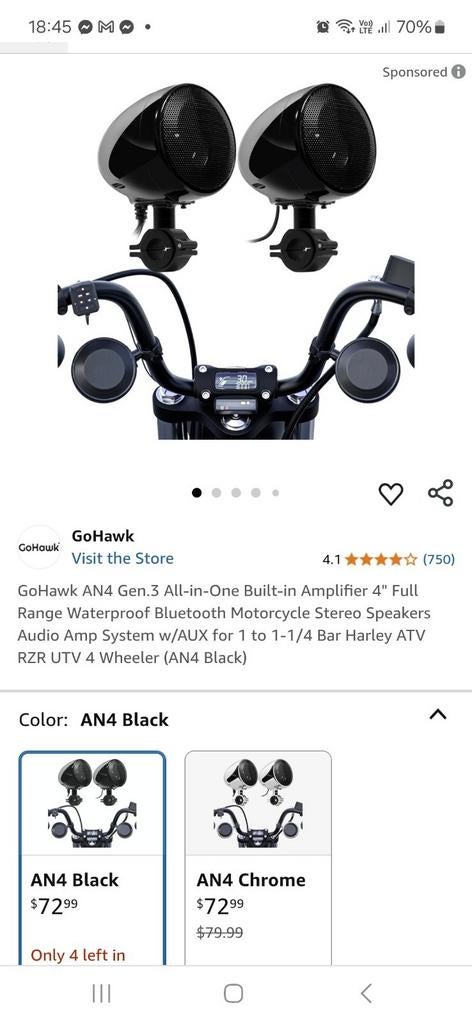 hauparleur pour moto ou quad, Motos, Enlèvement ou Envoi, Comme neuf