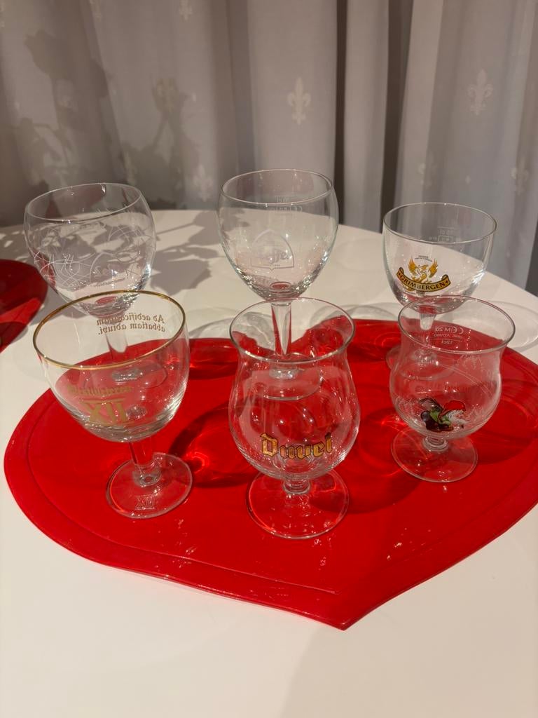 6 mini bier glaasjes, Verzamelen, Ophalen, Zo goed als nieuw