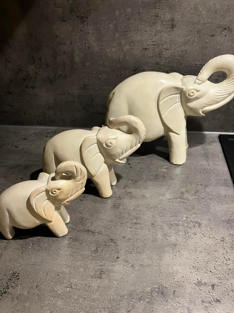 3 olifanten - geen ivoor!, Ophalen, Zo goed als nieuw