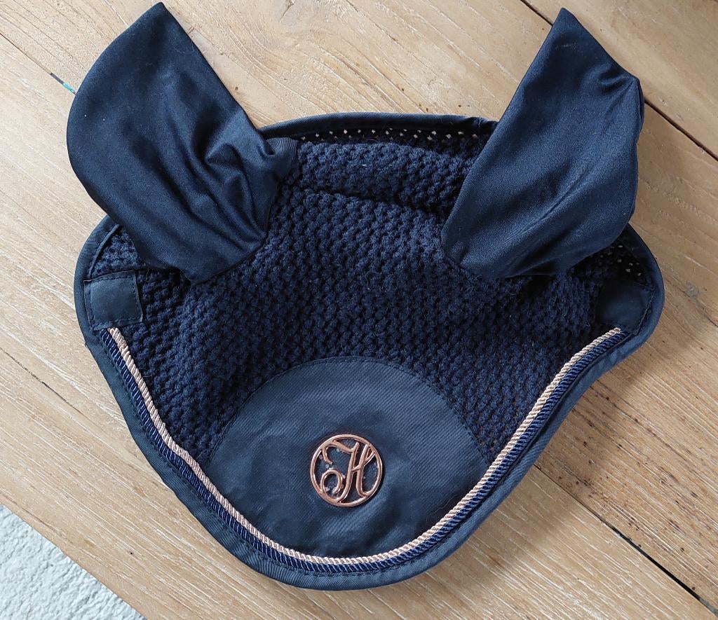 Bonnet cheval anti-mouches Harry's Horse marine, Dieren en Toebehoren, Paarden en Pony's | Dekens en Dekjes, Zo goed als nieuw