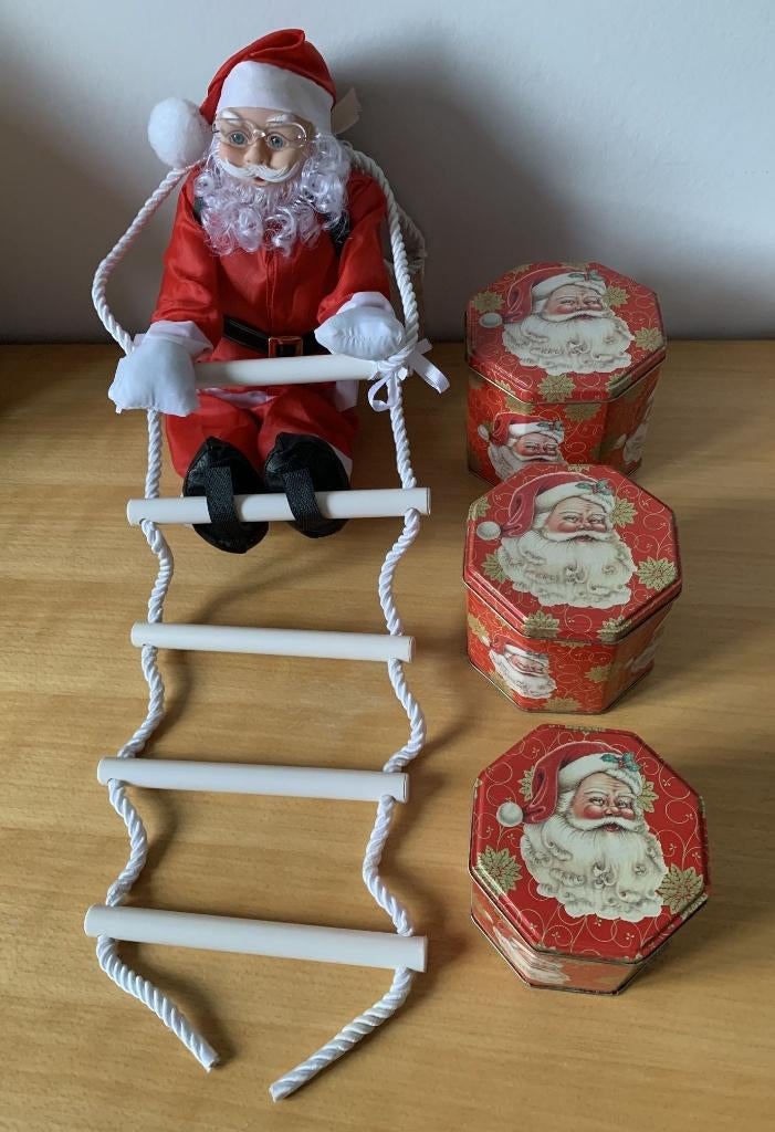 kerstman kerststal knuffels engel boek- blikken dozen Kerst, Divers, Noël, Comme neuf, Enlèvement ou Envoi