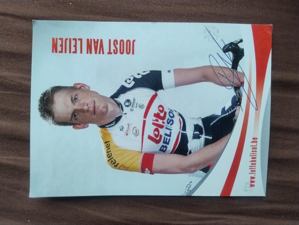 Gesigneerd rennerskaart Joost Van Leyen, Ophalen of Verzenden, Zo goed als nieuw