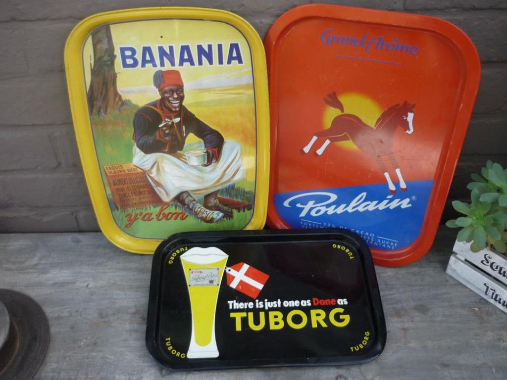 3 jolis plateaux publicitaires / no email -, Collections, Marques & Objets publicitaires, Envoi