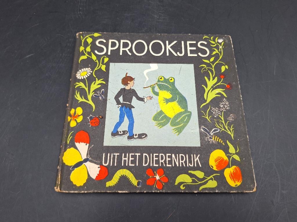 oud sprookjesboek uit het dierenrijk, jaren 50, Antiek en Kunst, Ophalen of Verzenden