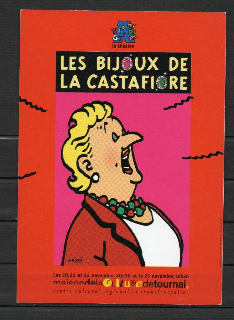 Carte postale : Hergé : Tintin - Les bijoux de la Castafiore, Enlèvement ou Envoi