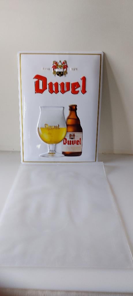 Duvel reclamebord metaal NIEUW, Verzamelen, Ophalen of Verzenden, Nieuw, Reclamebord, Plaat of Schild, Duvel