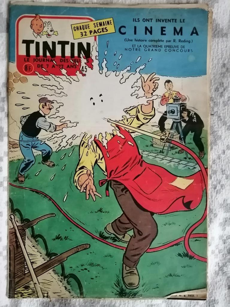 Journal de TINTIN édition Belge n45 - 9 novembre 1955, Collections, Enlèvement ou Envoi, Journal ou Magazine