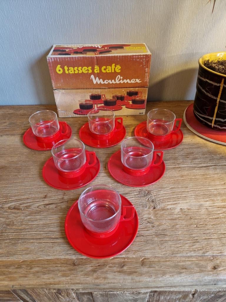Doos vintage koffie tassen Moulinex, Enlèvement ou Envoi
