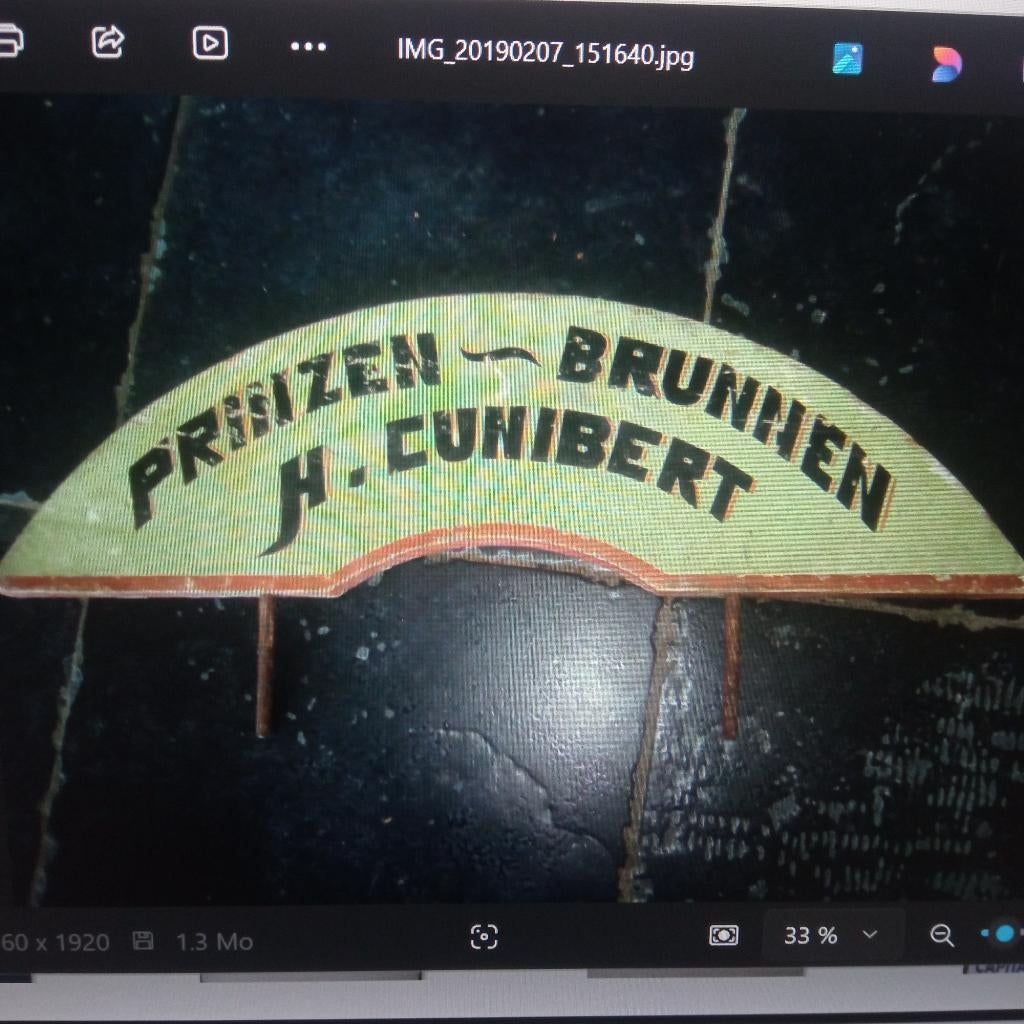 PUBLICITER PRINZEN BRUNNEN, Collections, Marques & Objets publicitaires, Utilisé, Panneau publicitaire, Enlèvement ou Envoi