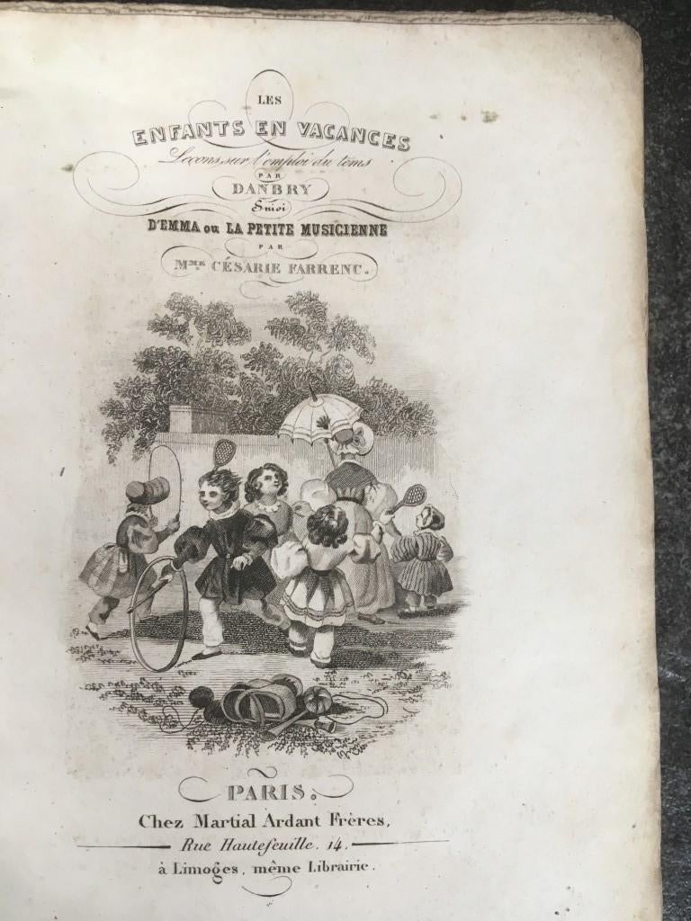 M. Danbry - les enfants en vacances - 1842, Antiquités & Art, Antiquités | Livres & Manuscrits, Enlèvement ou Envoi