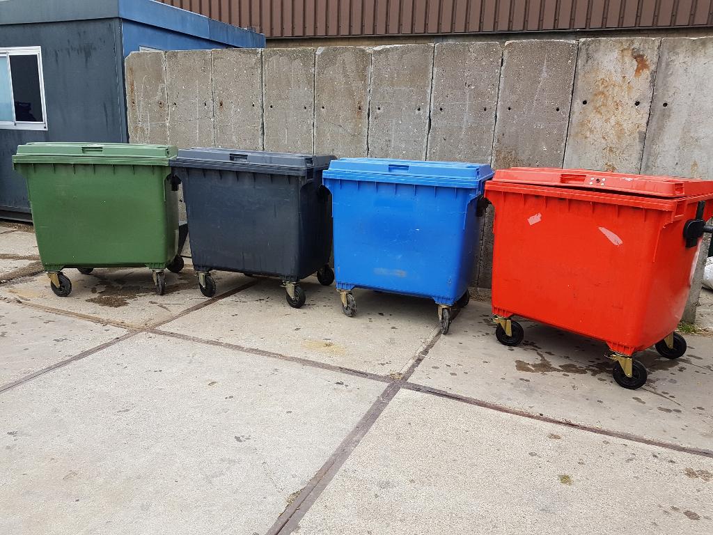 AANBIEDING Kunststof Afvalcontainer 1100L Direct Beschikbaar, 75 cm ou plus, Enlèvement, Utilisé, 40 litres ou plus