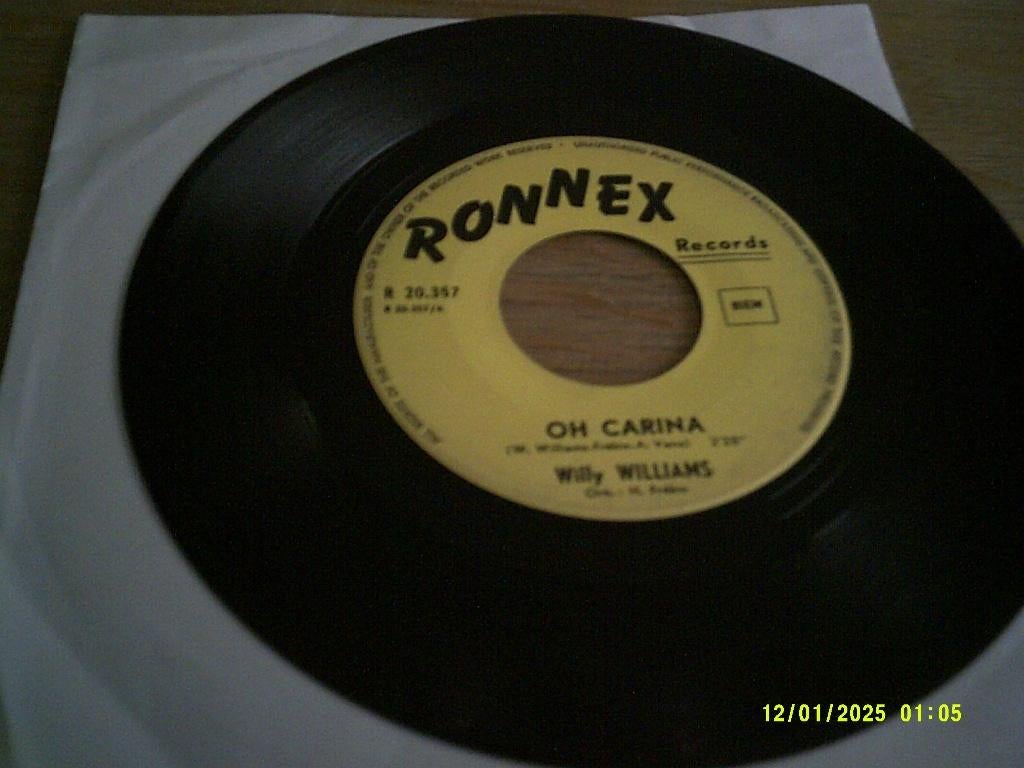 Willy Williams‎ — Ah ! Carina/single vinyle - 1964, Enlèvement ou Envoi, Utilisé, Autres formats, Pop