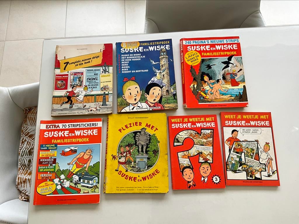 Lot familiestripboeken van Suske en Wiske, Ophalen of Verzenden, Gelezen