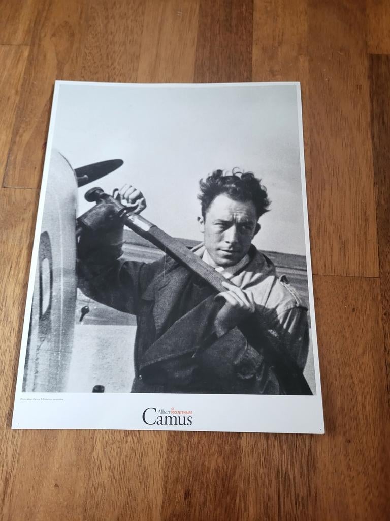 Photo : Albert Camus, env. 40 x 30 cm, Antiquités & Art, Enlèvement ou Envoi