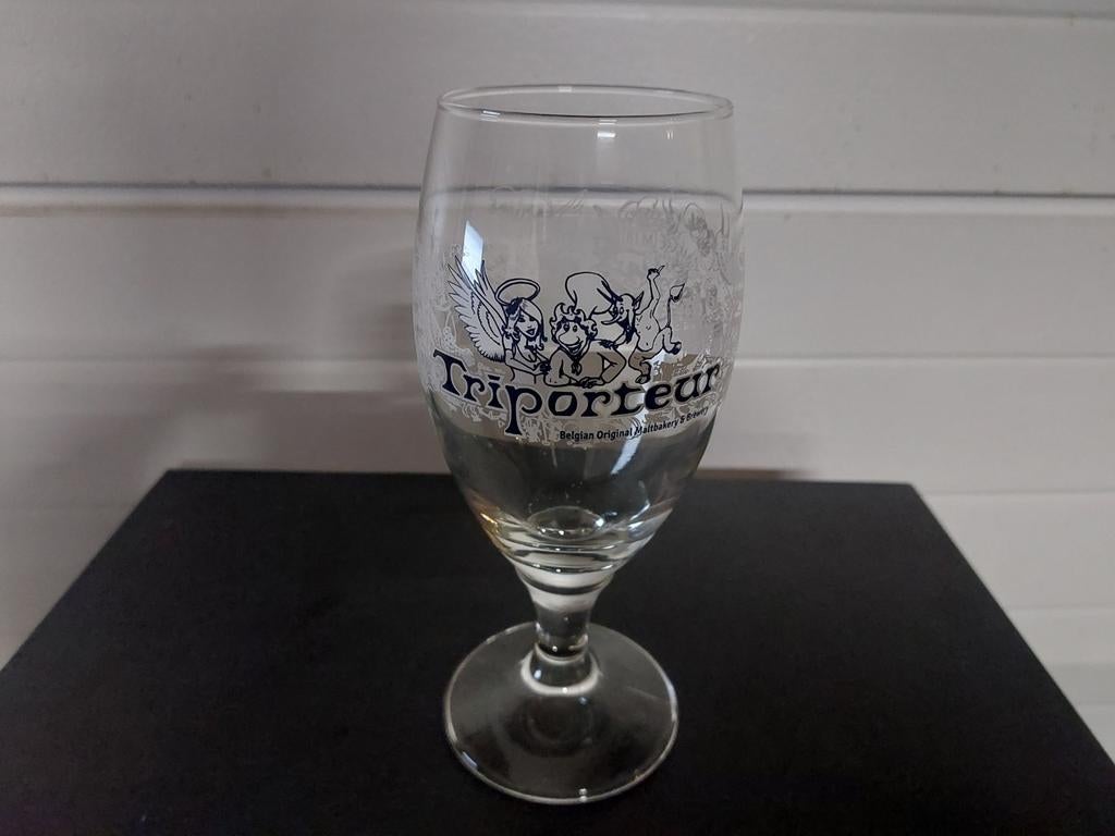 Bierglas Triporteur, Ophalen of Verzenden, Zo goed als nieuw, Bierglas
