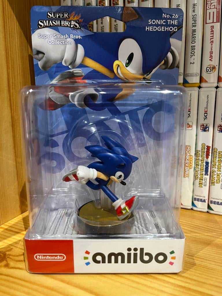 Amiibo Sonic The Hedgehog N.26 (Super Smash Bros), Games en Spelcomputers, Ophalen of Verzenden, Nieuw