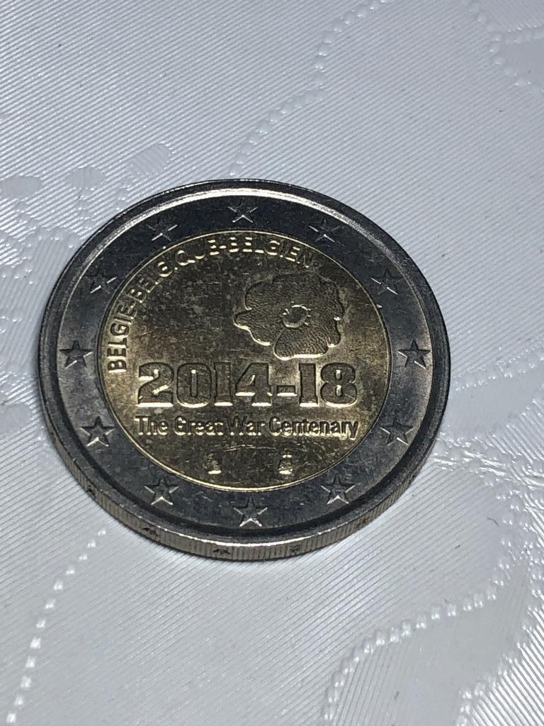 Pièce commémorative de 2 euro 2014 Belgique usagée bon état., Enlèvement ou Envoi, Belgique, 2 euros, Monnaie en vrac
