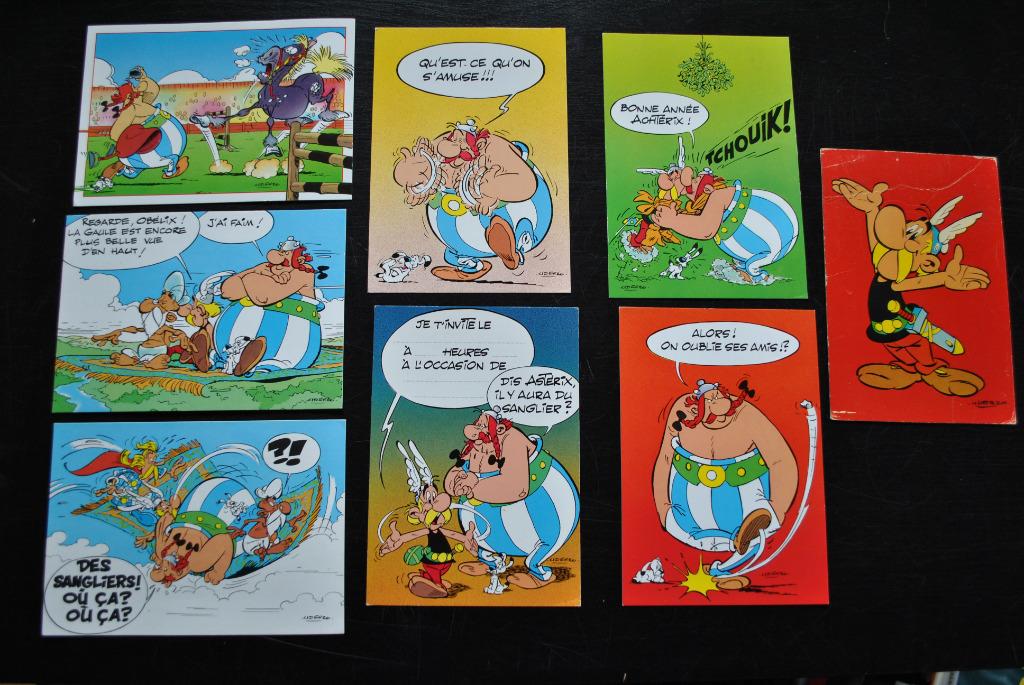 Astérix Uderzo Goscinny Obélix Lot de 8 cartes postales RARE, Collections, Enlèvement ou Envoi, Astérix et Obélix, Utilisé, Image, Affiche ou Autocollant