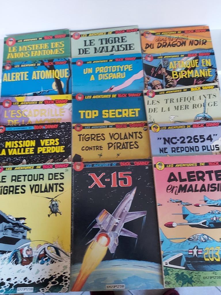 lot van 15 strips, BUCK DANNY, jaren 70, Boeken, Stripverhalen, Meerdere stripboeken, Ophalen of Verzenden, Zo goed als nieuw