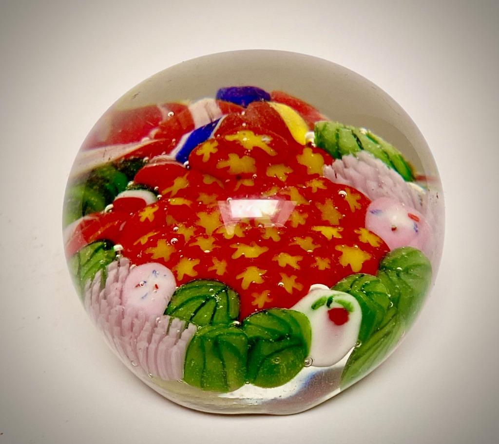 Murano Millefiori Ancien Presse Papier  - Boule de Sulfure, Enlèvement ou Envoi