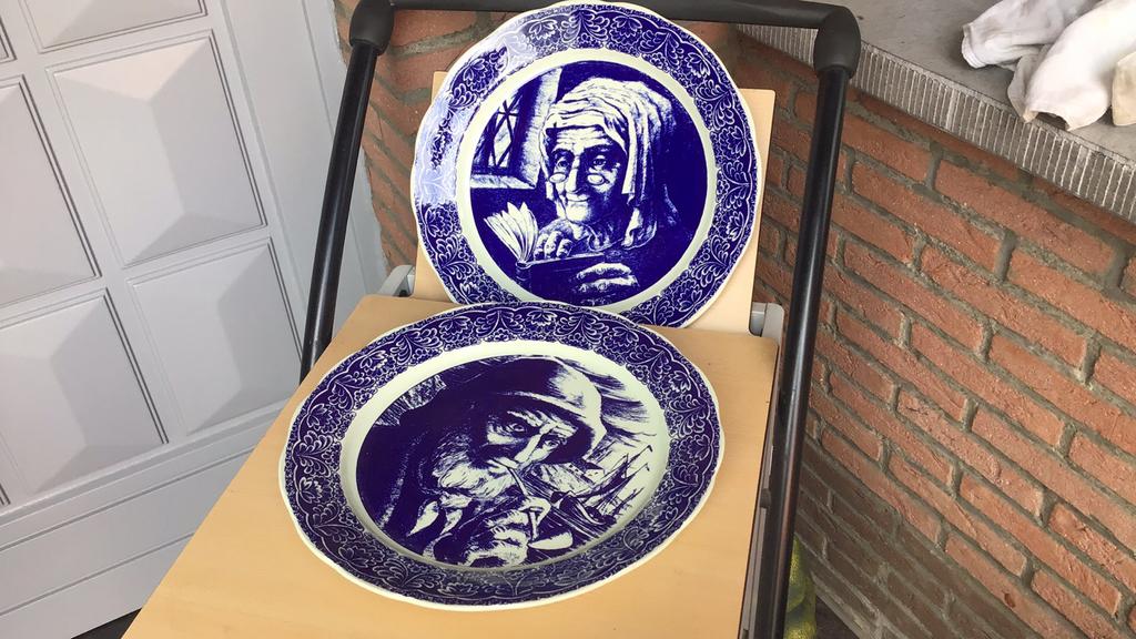 Delftse borden 35cm, Antiek en Kunst, Ophalen
