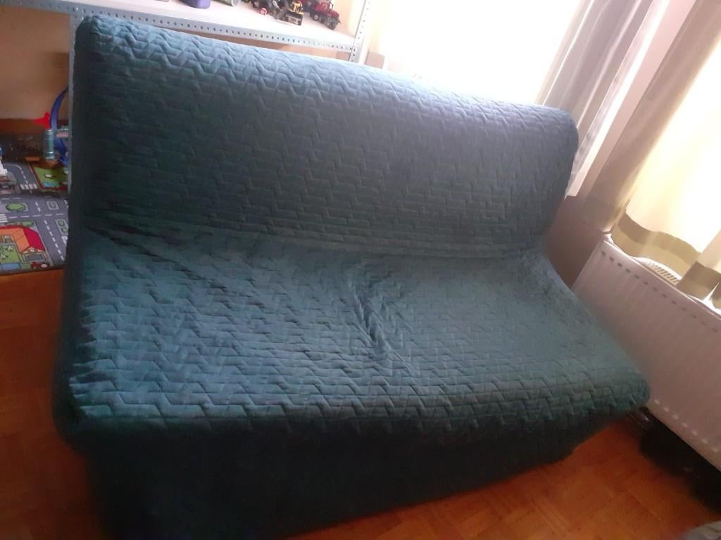 zetelbed, Huis en Inrichting, Slaapkamer | Slaapbanken, Ophalen, Gebruikt, Tweepersoons, 140 cm