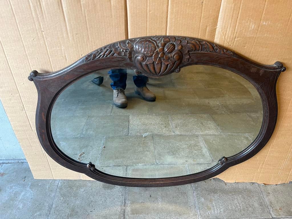Oude spiegel, Ophalen, Ovaal, 50 tot 100 cm, Minder dan 100 cm
