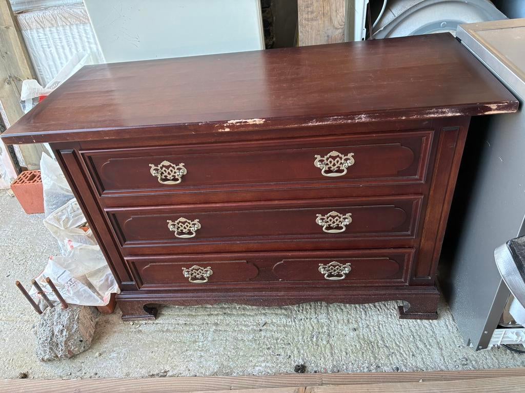 Ladekast massief hout, Huis en Inrichting, Kasten | Ladekasten, Ophalen, Zo goed als nieuw