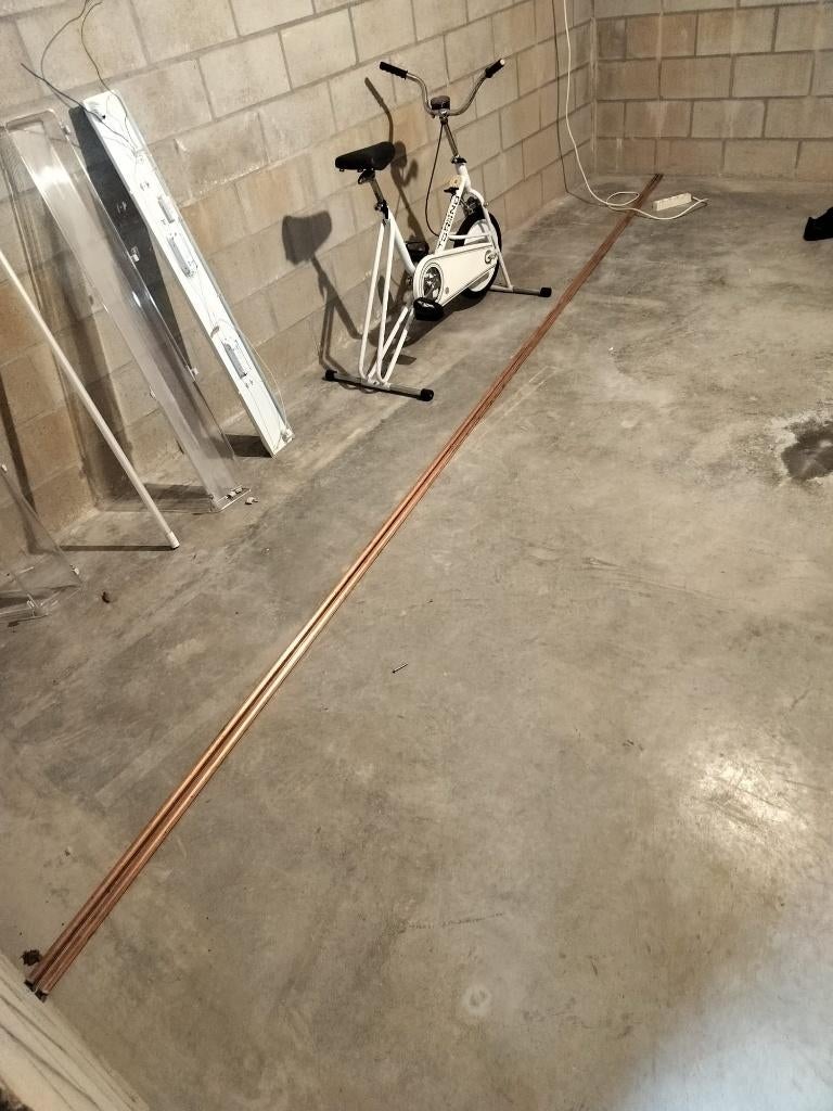 2x koperen buis 22mm dik 5m lang, Ophalen, Overige materialen, Nieuw, Rechte buis