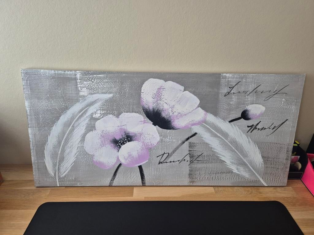 Peinture sur toile 90 x 40 cm, Maison & Meubles, Moins de 50 cm, Enlèvement, Utilisé, Peinture