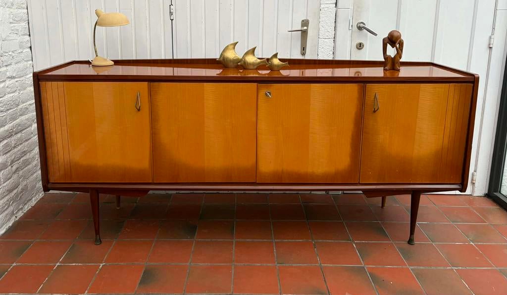 Vintage Scandinavisch dressoir/dressoir, Ophalen, Gebruikt, Metaal