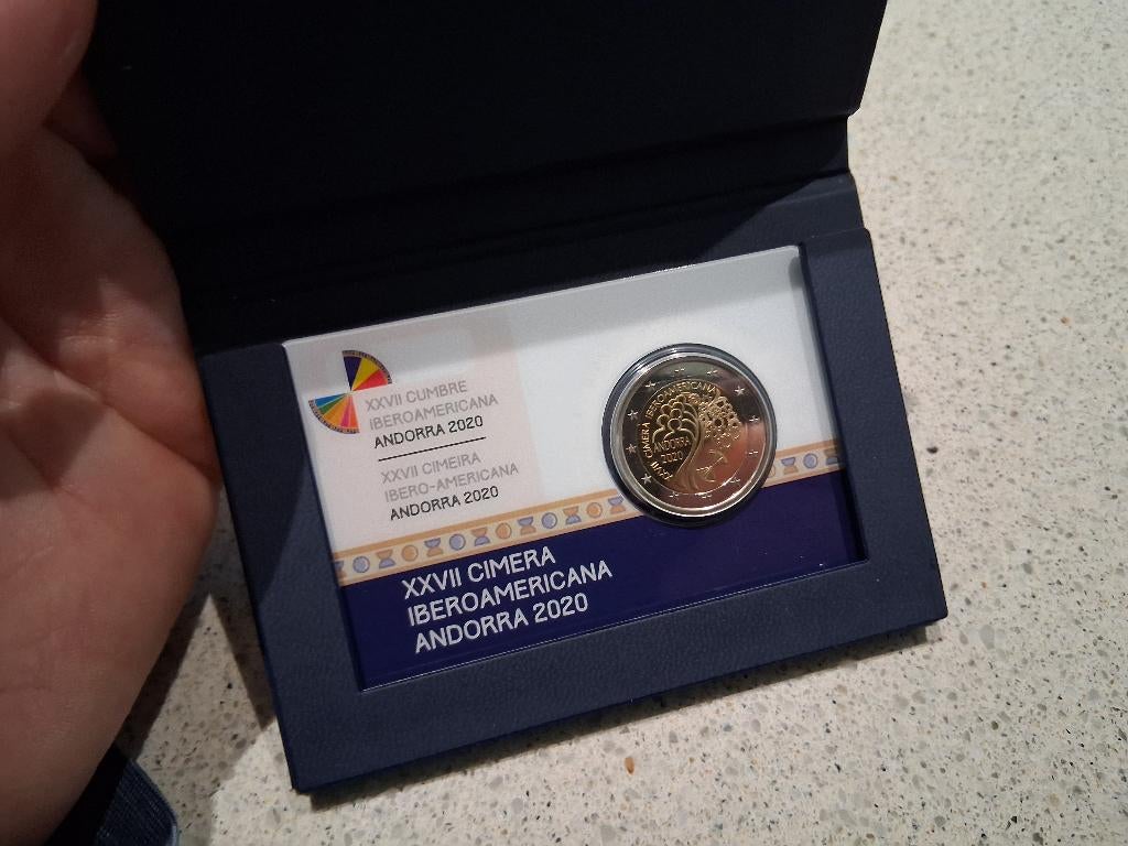 Andorra 2020 27e Ibero- Amerikaanse Topconferentie PROOF, Postzegels en Munten, Ophalen of Verzenden, Overige landen, 2 euro, Losse munt