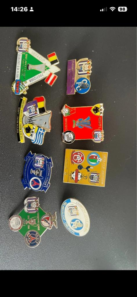 Anderlecht set, Verzenden, Zo goed als nieuw, Sport, Speldje of Pin