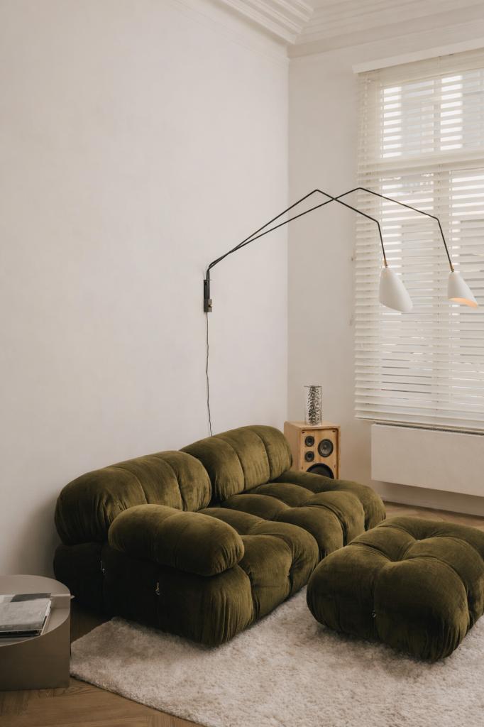 B&B Italia Camaleonda Sofa | 2 Modules + Ottoman Olive, Ophalen, Design, 150 tot 200 cm, Tweepersoons