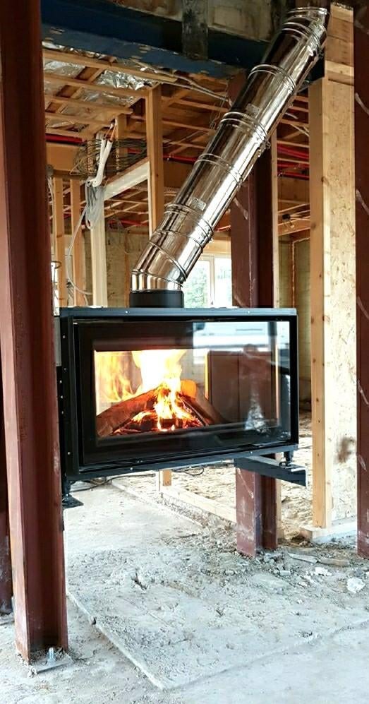 Promo M-Design insert modèle Venus V23 850 Double Face, Enlèvement ou Envoi, Neuf, Encastré, Cheminée au bois