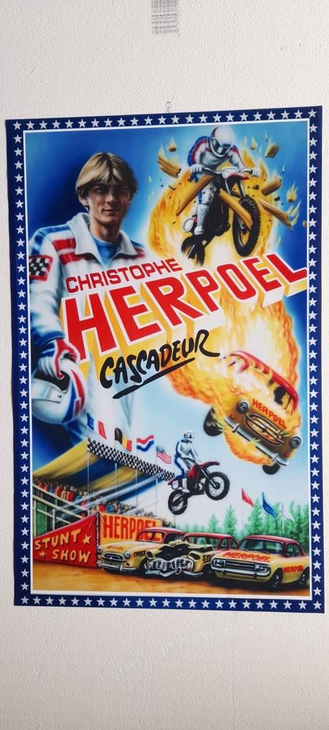 AFFICHE .CASCADEUR HERPOEL. STUNT SHOW.HELL DRIVERS., Enlèvement ou Envoi