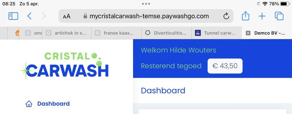 Was pas cristal carwash te Temse waarde 43,50 euro, Autres, Autres types