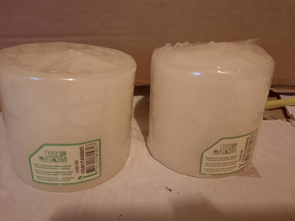 nieuwe witte dikke  cylinderkaarsen, Ophalen of Verzenden, Nieuw